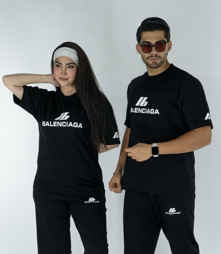 ست تیشرت شلوارک balenciaga