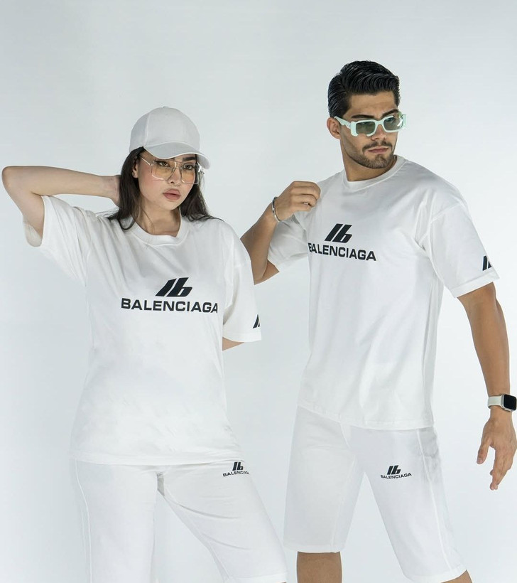 ست تیشرت شلوارک balenciaga